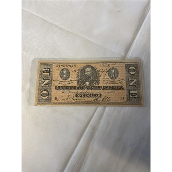RARE 1954 CHEERIOS CONFEDERATE MONEY MINT CONDITION