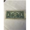 Image 2 : 1937 BANK OF CANADA ONE DOLLAR BILL CONYE/ TOWERS VG CONDITION