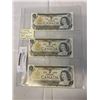 Image 1 : 3 MINT 1973 CANADIAN $1 BILLS, LAST ISSUE OF $1 BILL