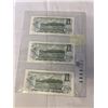 Image 2 : 3 MINT 1973 CANADIAN $1 BILLS, LAST ISSUE OF $1 BILL