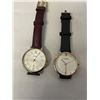 Image 2 : 4 QUARTZ WATCHES W/ LEATHER BRACELETS - FOSSIL, QUEMEX - ALL REQUIRE BATTERIES