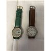 Image 4 : 4 QUARTZ WATCHES W/ LEATHER BRACELETS - FOSSIL, QUEMEX - ALL REQUIRE BATTERIES