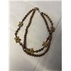 Image 1 : DOUBLE STRAND RHODONITE BEADS AND CULTURED FRESHWATER PEARLS NECKLACE W/ 925 STERLING SILVER LINKS E