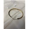 Image 2 : VINTAGE GOLD BANGLE W/ SAFETY CHAIN ORIGINAL PATTINA MARKED 925