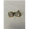 Image 3 : 2 PAIRS OF ANTIQUE GOLD W/ MOTHER OF PEARL CUFFLINKS, UNMARKED