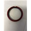 Image 2 : SNAKESKIN LEATHER W/ WOOD ENFORCED AND GOLD BAND BANGLE