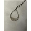 Image 3 : STERLING SILVER W/ TURQIOSE STONES INLAID PENDANT W/ CHAIN NECKLACE MARKED STER