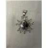 Image 1 : STERLING SILVER W/ STONE SUN AND MOON PENDANT MARKED MEXICO 925