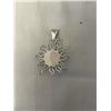Image 2 : STERLING SILVER W/ STONE SUN AND MOON PENDANT MARKED MEXICO 925