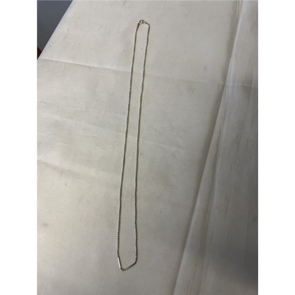 EXTRA LENGTH STERLING SILVER CHAIN NECKLACE MARKED MD 23L MEX 925 23" LENGTH