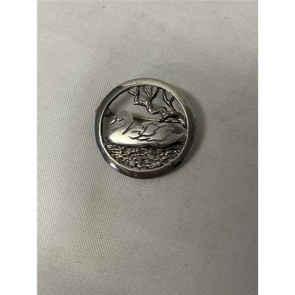 VINTAGE STERLING SILVER BROOCH, HALLMARKED