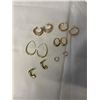 Image 1 : 6 PAIRS OF GOLD PLATED EARRINGS, NONE MARKED