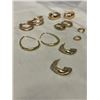 Image 2 : 6 PAIRS OF GOLD PLATED EARRINGS, NONE MARKED