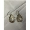 Image 2 : PAIR OF STERLING SILVER DANGLING EARRINGS 1 1/4" MENGTH EA MARKED 925