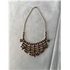 Image 1 : VINTAGE DARK RED RHINESTONES NECKLACE EACH PRONGES SET, CHOKER LENGTH 16"