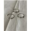 Image 1 : 3 STERLING SILVER INTERLOCKING RINGS, MARKED 925 SIZE 7