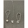 Image 1 : 3 SILVER CHARM BRACELETS