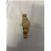 Image 1 : BULOVIA WRIST WATCH QUARTZ, GOLD DIAL, MARKED 10KT FACE, BATTERY REQUIRED