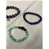 Image 2 : 4 SEMI PRECIOUS STONE BEADS BRACELET