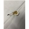 Image 2 : 14K GOLD GUILDED HINGED STICKPIN W/ HAND CARVED IVORY ROSE