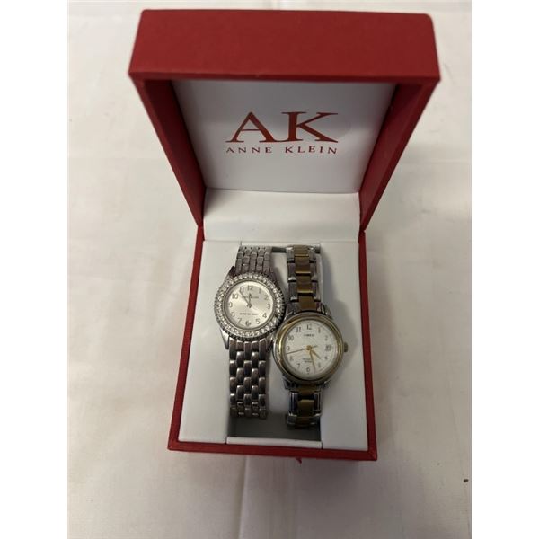 ANNE KLEIN WATCH W/ BOX BATTERY REQUIRED AND TIMEX INDIGLO WATCH WORKING
