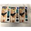 Image 1 : 3 SETS OF NEW KNIX REUSABLE PERIOD UNDERWEAR, 3 PAIRS PER BOX, 2 L, 1 XL