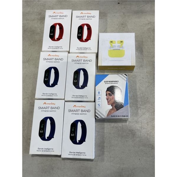 LOT OF NEW WIRELESS AIRBUDS PRO AND HEADBAND HEADPHONES