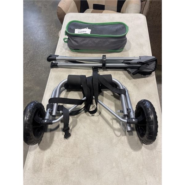 FOLDING KAYAK DOLLY AND 2 FOLDING CHAIRS