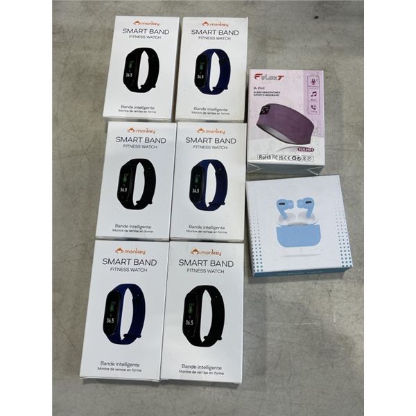 LOT OF NEW WIRELESS AIRBUDS PRO AND HEADBAND HEADPHONES
