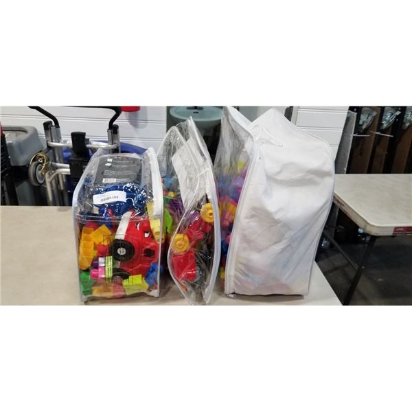 3 BAGS OF MEGA-BLOCKS