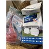 Image 4 : GELL BLASTER SET, SPACE SAVER BAGS, RV WHEEL COVERS, BASKET AND BOX OF ESTATE JACKETS BOOTS, BAGS ET