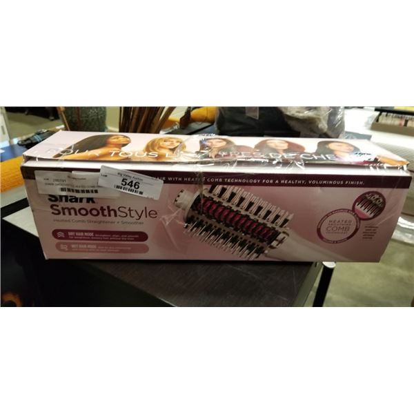 SHARK SMOOTHSTYLE HEATED COMB HAIR STRAIGHTENER - TESTED WORKING, RETAIL $129