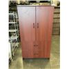 Image 1 : 2 DOOR CABINET WITH 2 DRAWERS 65' TALLX 3 FEET