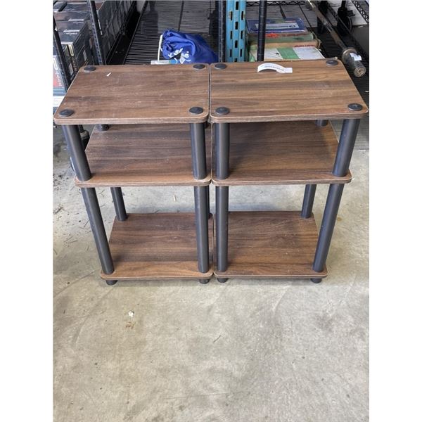 MATCHING SIDE TABLES WITH SHELFS