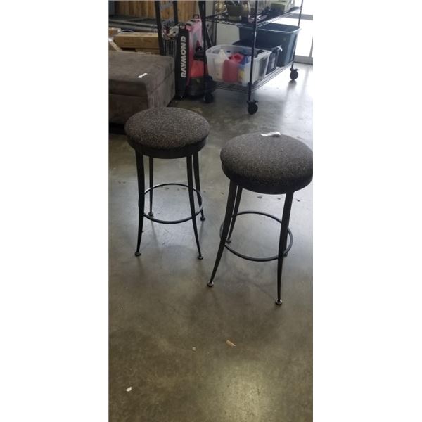 2 HEAVY SWIVEL BAR STOOLS