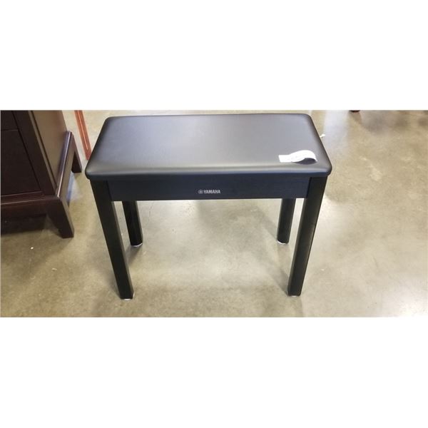 BLACK LEATHER PIANO BENCH
