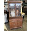 Image 1 : VINTAGE GLASS DOOR DISPLAY CABINET WITH 2 DOORS