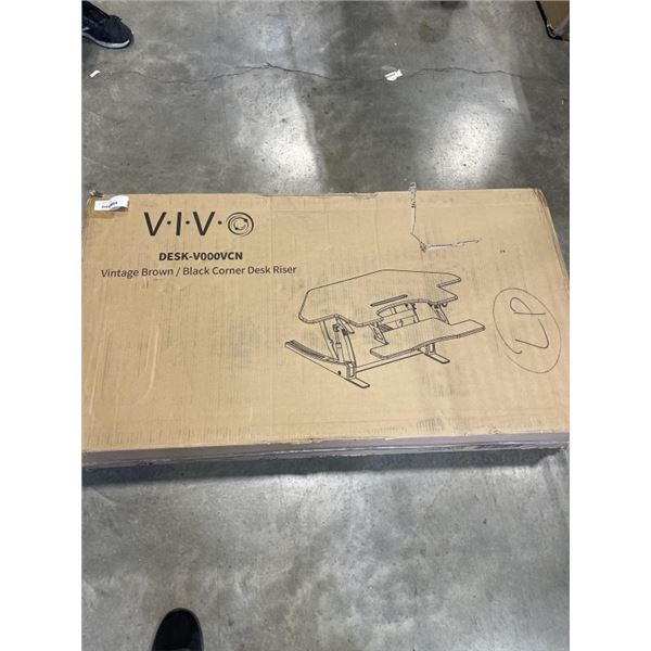 VIVO BLACK CORNER DESK RISER