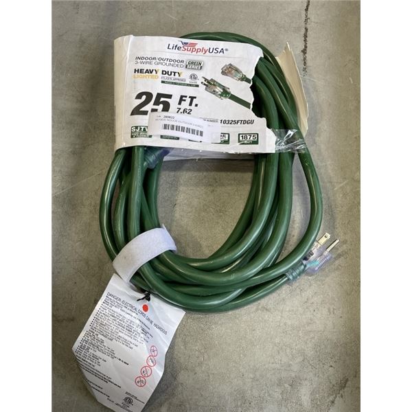 AS NEW INDOOR \OUTDOOR 3 WIRED GROUNED 10AWG  125VOLTS