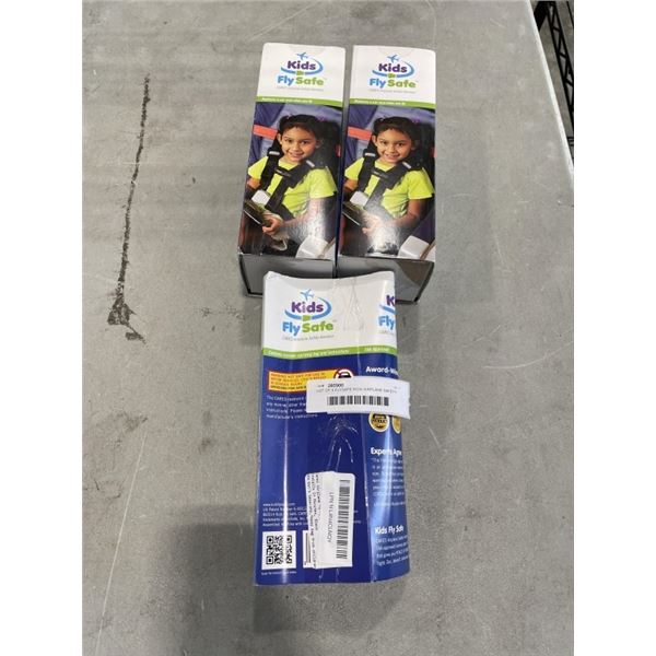 LOT OF 3 FLYSAFE KIDS AIRPLANE SAFETY HARNESS