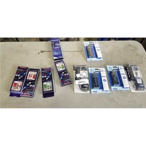 LOT OF CABLES AND CHARGERS