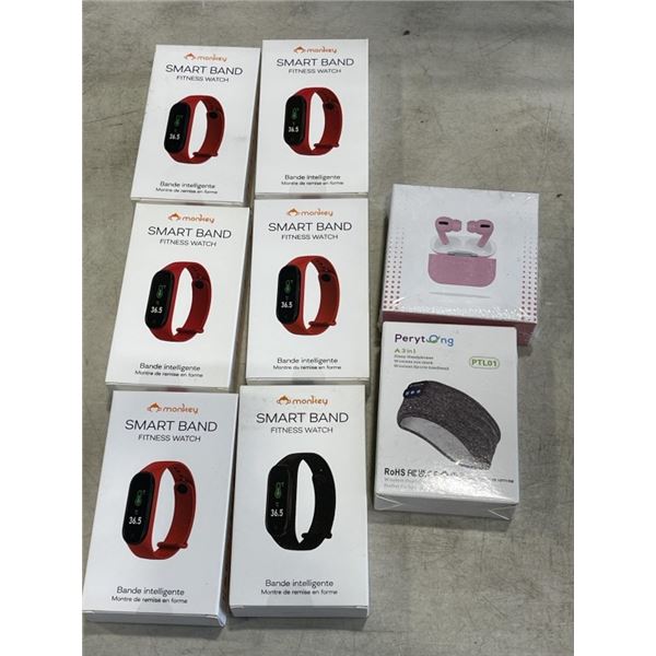 LOT OF NEW WIRELESS AIRBUDS PRO AND HEADBAND HEADPHONES