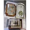 Image 2 : LOT OF ESTATE GOODS - CANDLES, FIGURINES, WALL CLOCKS, ETC