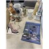Image 3 : LOT OF ESTATE GOODS - CANDLES, FIGURINES, WALL CLOCKS, ETC