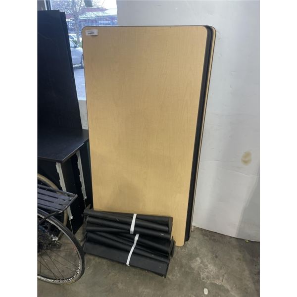 3  30"x60" TABLES W/ METAL LEGS