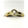 Image 3 : GOLD PLATED STERLING SILVER NATURAL DIAMOND (0.01CT) RING, SIZE 8, W/A $300.00.