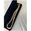 Image 2 : NEW 14K GOLD PLATED 8.0MM TWISTED SERPENTINE NECKLACE, ADJUSTABLE 17.5-18.5" LONG