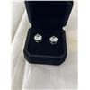 Image 2 : NEW S925 3.0CT EACH SIMULATED DIAMOND (CZ) STUD EARRINGS MOUNTED IN 925 STERLING SILVER W/ WHITE GOL