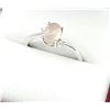Image 1 : STERLING SILVER NATURAL ROSE QUARTZ (0.85CT) WITH NATURAL DIAMOND (0.01CT) RING, SIZE 7, W/A $300.00