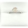 Image 2 : STERLING SILVER NATURAL ROSE QUARTZ (0.85CT) WITH NATURAL DIAMOND (0.01CT) RING, SIZE 7, W/A $300.00